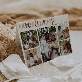 緑カラフルのクリスマス折り畳み5枚の写真 シーズンカード