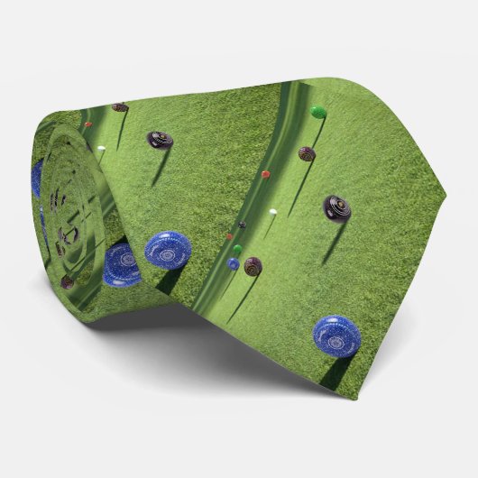 緑カラフルの上の芝生のボール ネクタイ (ロール)