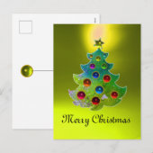 緑カラフルの金ゴールドの輝き シーズンポストカード (正面/裏面)