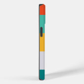 緑カラフル灰色オレンジ色の抽象芸術ストライプ名 Case-Mate iPhoneケース (裏面 / 右)