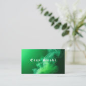 緑カラフル煙Vapeショップ名刺 名刺 (スタンド正面)