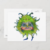 緑カラフル生菌 ポストカード (正面/裏面)