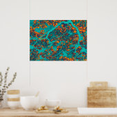 緑カラフル色の木 ポスター (キッチン)