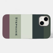 緑カラフル色パレットの抽象芸術ストライプ名 Case-Mate iPhoneケース (裏面 (横))