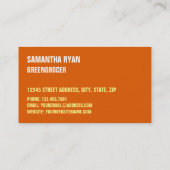 緑カラフル虫・オレンジニンジン 名刺 (裏面)