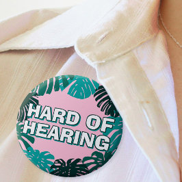 緑ガーリーピンク熱帯葉懸命 缶バッジ