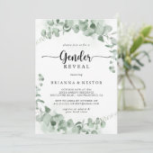 緑クラシックのユーカリ性発現パーティー 招待状 (スタンド正面)