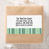 緑クールのストライプ ラベル (インサイチュ)