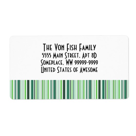 緑クールのストライプ ラベル (正面)