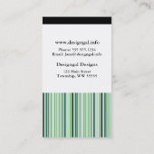 緑クールのストライプ 名刺 (裏面)