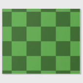 緑クールのパ市松模様にターン ラッピングペーパー (フラット)