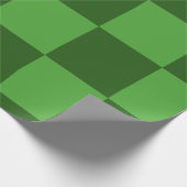 緑クールのパ市松模様にターン ラッピングペーパー (角)