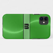 緑クール光沢ステンレス鋼メタル14 Case-Mate iPhoneケース (裏面(横))