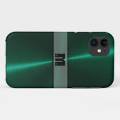 緑クール光沢ステンレス鋼メタル14 Case-Mate iPhoneケース (裏面(横))