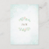 緑グラデーションのユーカリプトゥスモノグラ結婚ム詳細 エンクロージャーカード (裏面)