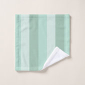 緑グラデーションストライプの バスタオルセット (ウォッシュタオル)