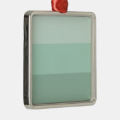 緑グラデーションストライプの メタルオーナメント (右)
