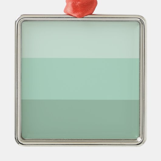 緑グラデーションストライプの メタルオーナメント (正面)