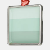 緑グラデーションストライプの メタルオーナメント (左)