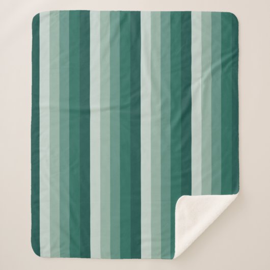 緑グラデーションストライプ色のトーン シェルパブランケット (正面)