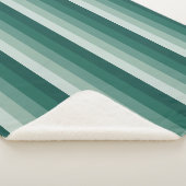 緑グラデーションストライプ色のトーン シェルパブランケット (3/4)