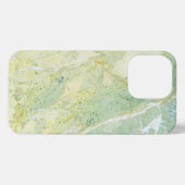 緑グラデーション大理石 iPhoneケース (裏面横)