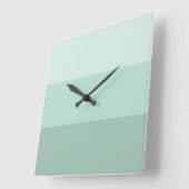 緑グラデーション色 スクエア壁時計 (傾斜)