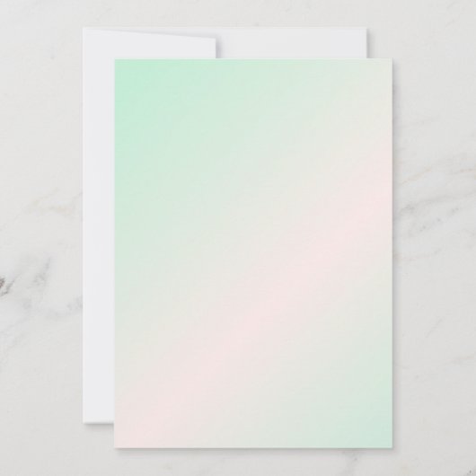 緑グラデーション68th誕生日招待状Boy Photo 招待状 (裏面)