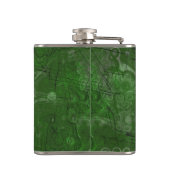 緑グランジのクローバー、帽子とスホーグランジ フラスク (裏面)