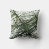 緑グランジのリバーシブル抽象芸術枕 クッション (裏面)