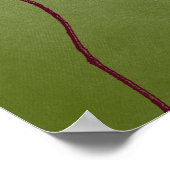 緑グランジ葉 ポスター (角)