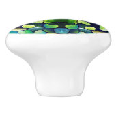 緑コンテンポラリーのパタよくはしゃぐイル セラミックノブ (側面)