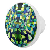 緑コンテンポラリーのパタよくはしゃぐイル セラミックノブ (右)