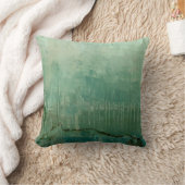 緑コンテンポラリー水色 クッション (ブランケット)
