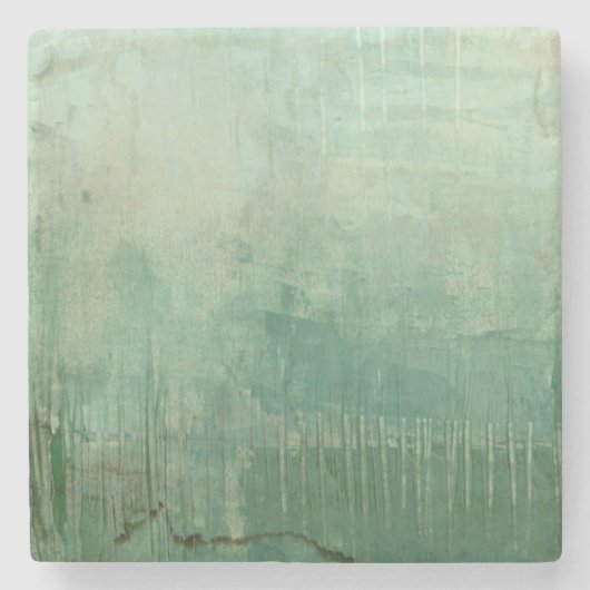 緑コンテンポラリー水色 ストーンコースター (正面)