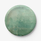 緑コンテンポラリー水色 ペーパープレート (正面)