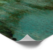 緑コンテンポラリー水色 ポスター (角)