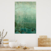 緑コンテンポラリー水色 ポスター (キッチン)