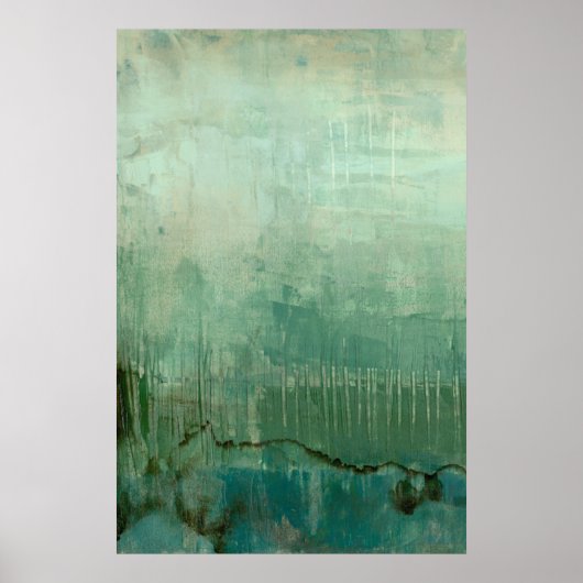緑コンテンポラリー水色 ポスター (正面)