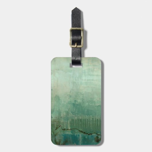 緑コンテンポラリー水色 ラゲッジタグ (正面縦)
