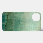 緑コンテンポラリー水色 Case-Mate iPhoneケース (裏面 (横))