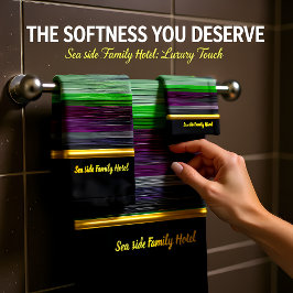 緑コンテンポラリー紫色の抽象芸術 バスタオルセット