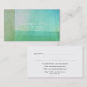 緑コンテンポラリー線水彩画家 予約カード (正面/裏面)