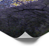 緑サイケデリックと黄色の空 ポスター (角)