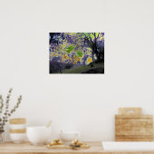 緑サイケデリックと黄色の空 ポスター (キッチン)