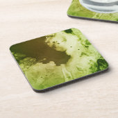 緑サイケデリック紙 コースター (左側)