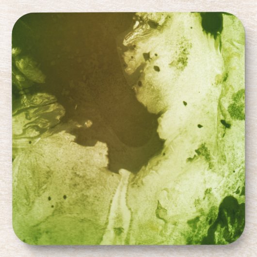 緑サイケデリック紙 コースター (正面)