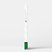 緑サッカー大好きキッズプレーヤーの名前&ボールストライプの Case-Mate iPhoneケース (裏面 / 左)