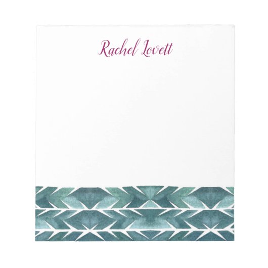 緑サボテンのテクスチャメモ帳 ノートパッド (正面)