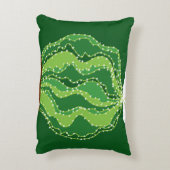 緑サボテン：自然抽象芸術モチーフ。 アクセントクッション (裏面(縦))